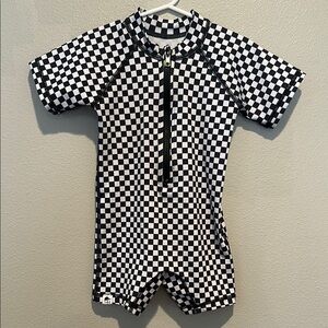 George Hats Checkered Sunsuit Size: 2T-3T